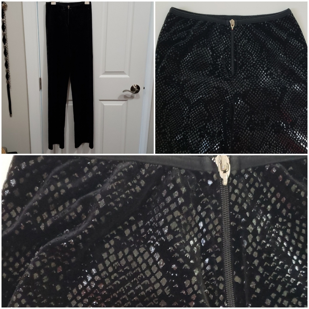 Carushka Low waist zip front yoga pant BLK size M